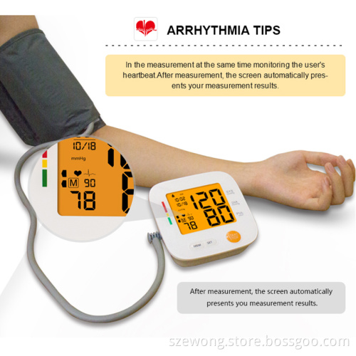 Medical or home Electronic arm blood pressure monitor